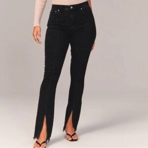 Abercrombie & Fitch High Rise Black Jeans with Slit